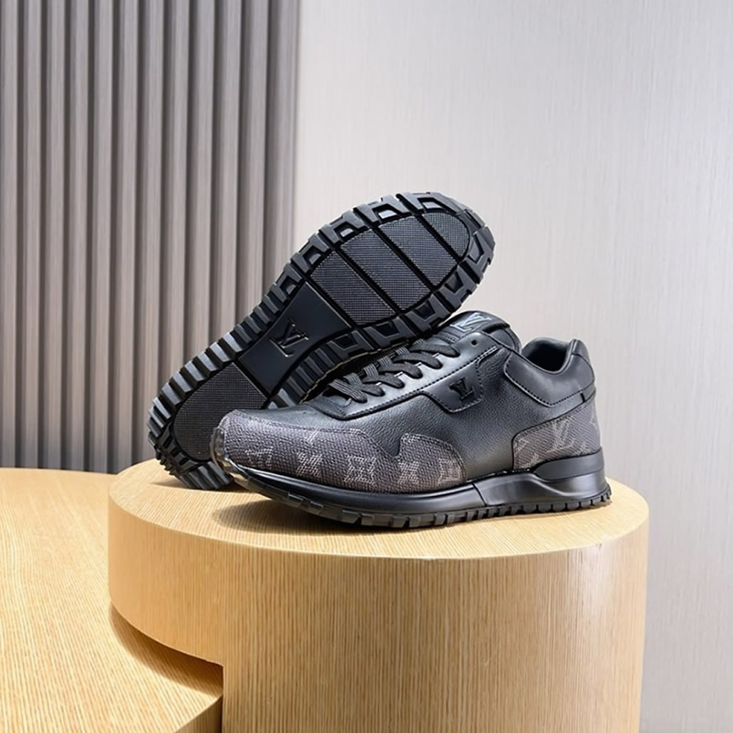 ルイ・ヴィトン ラン 55 ライン スニーカー モノグラム ノワール shoes229