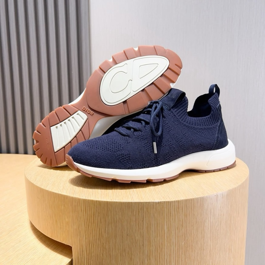 ディオール D-Connect スニーカー オブリーク テクニカル ファブリック ブルー shoes239