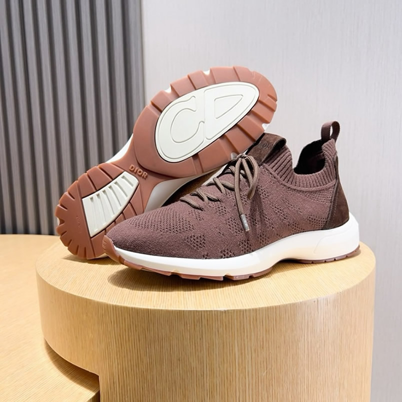 ディオール D-Connect スニーカー オブリーク テクニカル ファブリック マロン shoes240