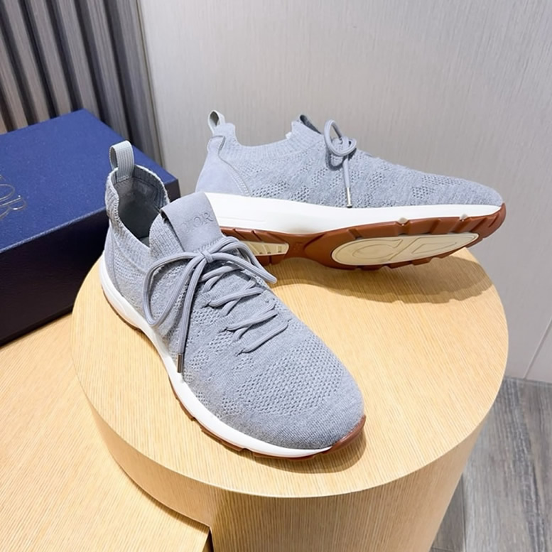 ディオール D-Connect スニーカー オブリーク テクニカル ファブリック グリ shoes241 - 画像 (4)