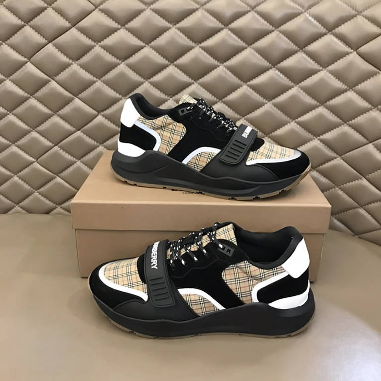 バーバリー ヴィンテージチェック コットン＆ナイロン スニーカー アーカイブベージュ shoes251