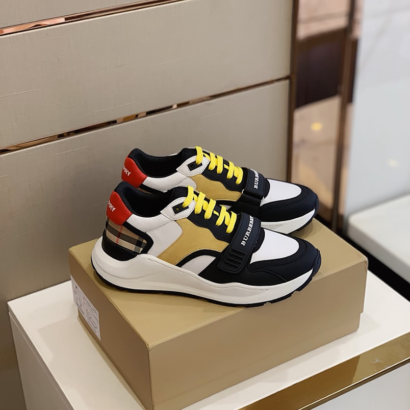 バーバリー テクニカル ファブリック&レザー スニーカー マルチカラー shoes252 - 画像 (3)