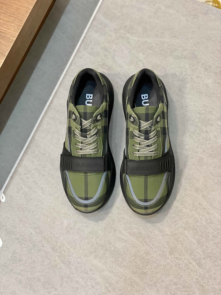 バーバリー チェック コットンキャンバス スニーカー ヴェール ノワール shoes256 - 画像 (2)