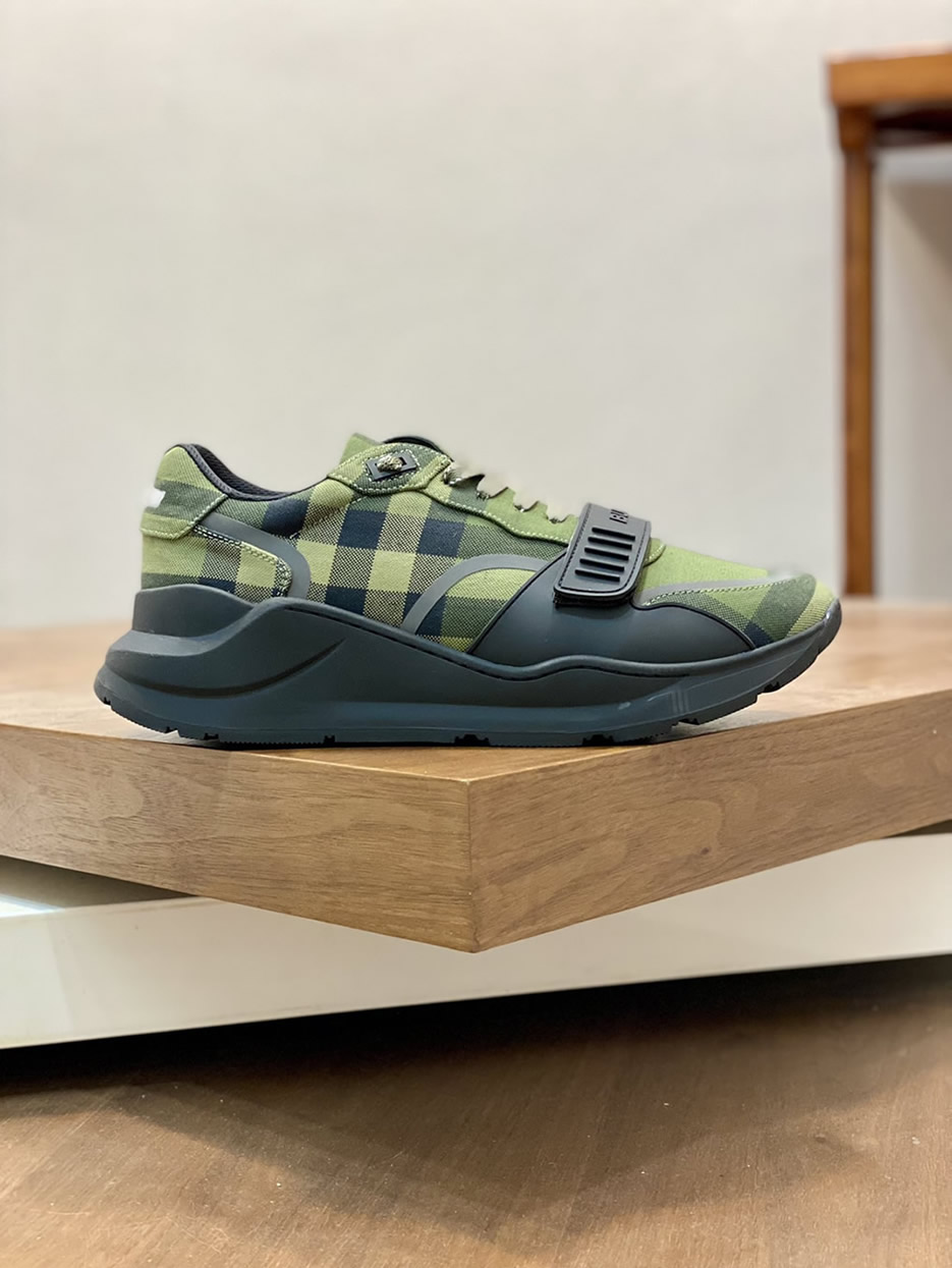 バーバリー チェック コットンキャンバス スニーカー ヴェール ノワール shoes256 - 画像 (3)