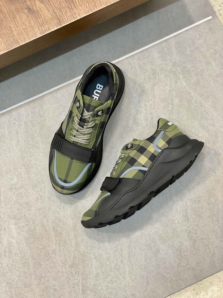バーバリー チェック コットンキャンバス スニーカー ヴェール ノワール shoes256 - 画像 (5)