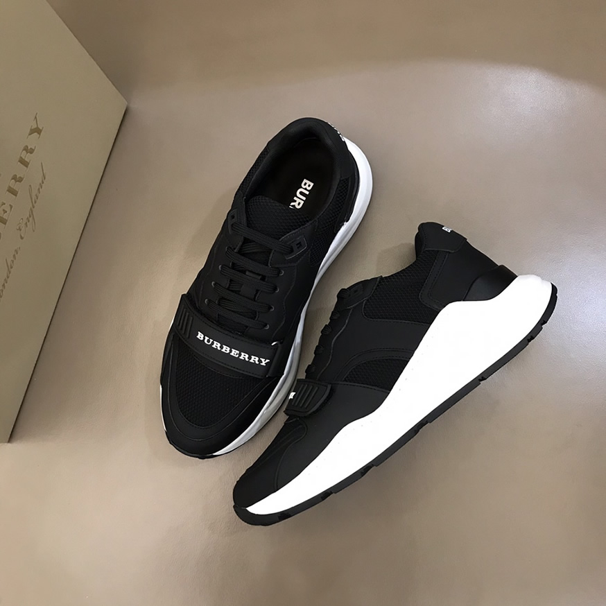 バーバリー テクニカル メッシュ&ヌバック スニーカー ノワール shoes258 - 画像 (3)