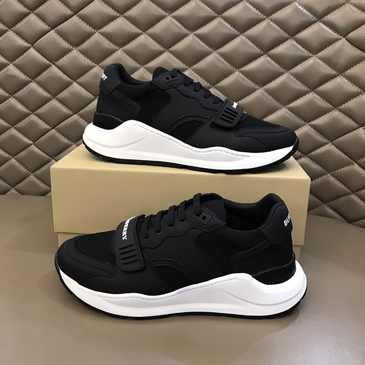 バーバリー テクニカル メッシュ＆ヌバック スニーカー ノワール shoes258