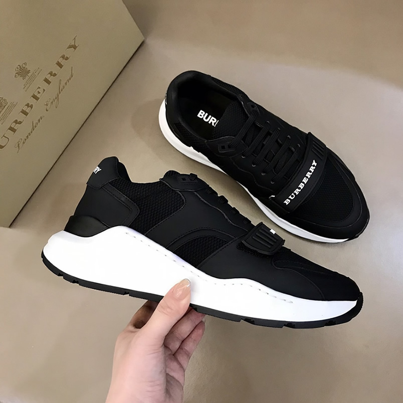 バーバリー テクニカル メッシュ&ヌバック スニーカー ノワール shoes258 - 画像 (4)