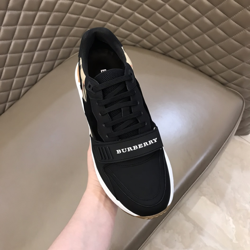バーバリー ヴィンテージチェック&ヌバック スニーカー ノワール shoes260 - 画像 (7)