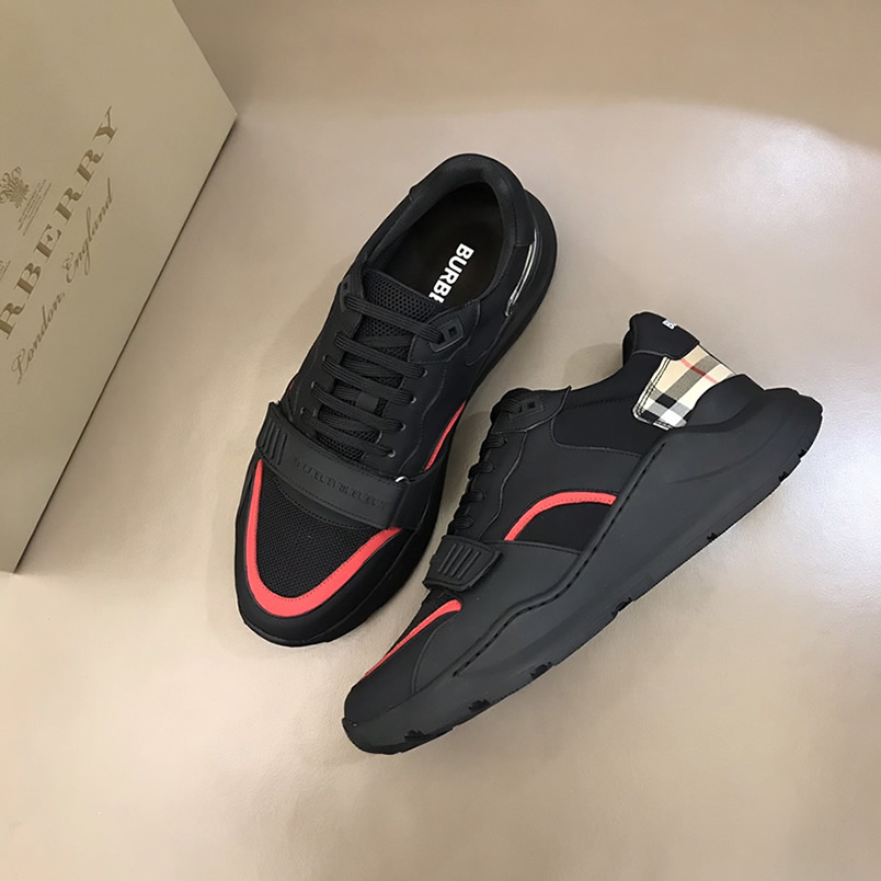 バーバリー テクニカル ファブリック スニーカー ノワール ルージュ shoes262 - 画像 (3)