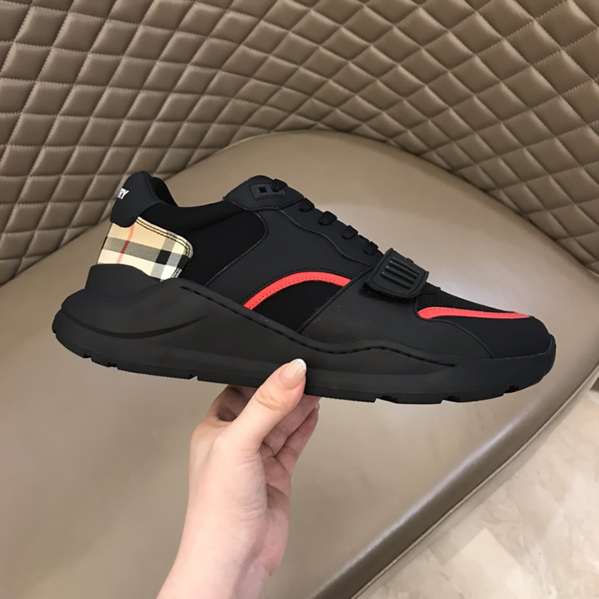 バーバリー テクニカル ファブリック スニーカー ノワール ルージュ shoes262 - 画像 (6)