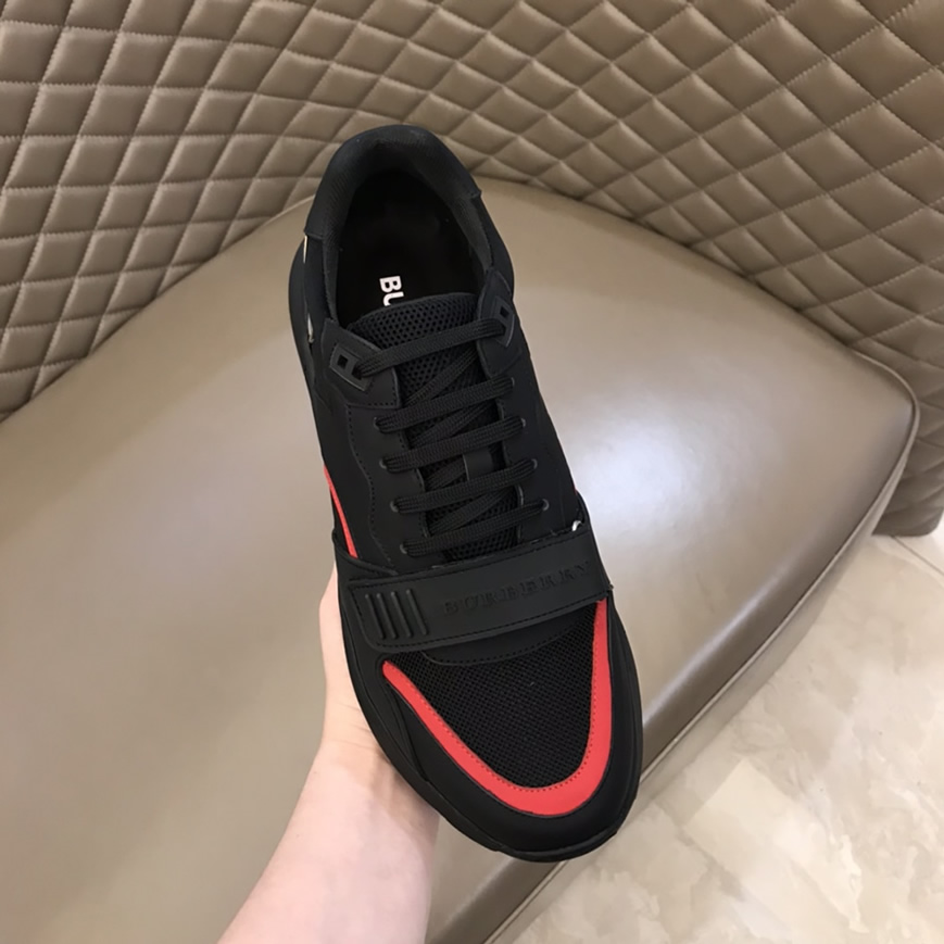 バーバリー テクニカル ファブリック スニーカー ノワール ルージュ shoes262 - 画像 (7)