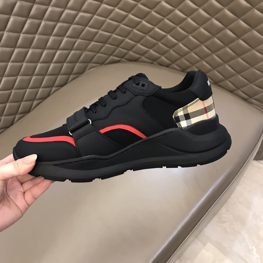 バーバリー テクニカル ファブリック スニーカー ノワール ルージュ shoes262 - 画像 (8)