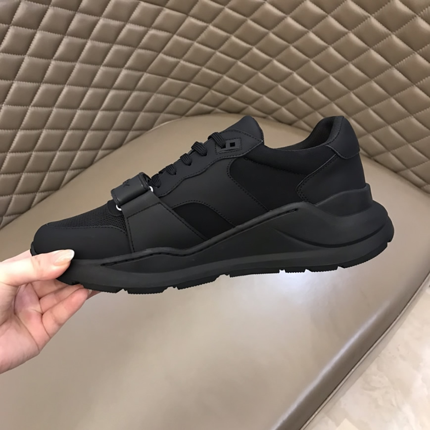 バーバリー テクニカル メッシュ&レザー スニーカー ノワール shoes265 - 画像 (8)