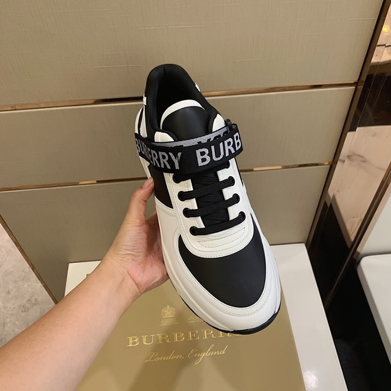 バーバリー スムース カーフレザー スニーカー ノワール ブランク shoes266 - 画像 (4)