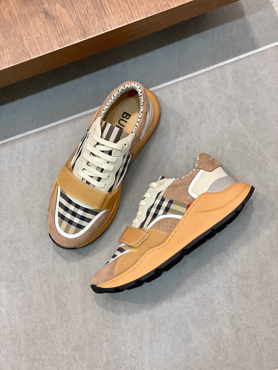 バーバリー ヴィンテージチェック&スエード スニーカー カフェ shoes268 - 画像 (5)