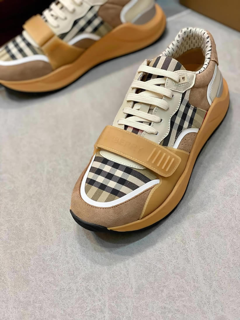 バーバリー ヴィンテージチェック&スエード スニーカー カフェ shoes268 - 画像 (7)
