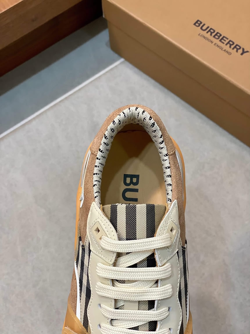 バーバリー ヴィンテージチェック&スエード スニーカー カフェ shoes268 - 画像 (9)
