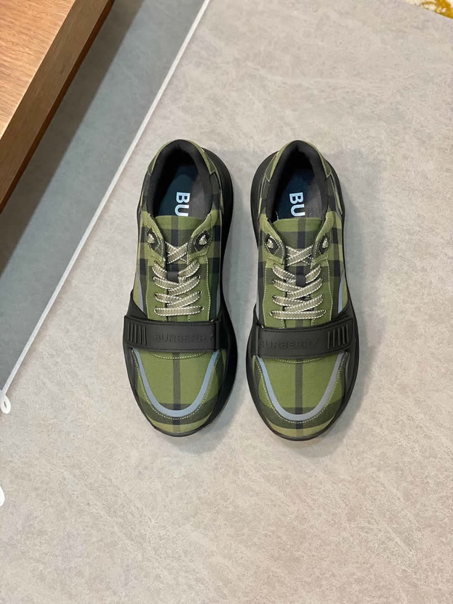 バーバリー チェック コットン スニーカー ヴェール ミリテール shoes269 - 画像 (2)