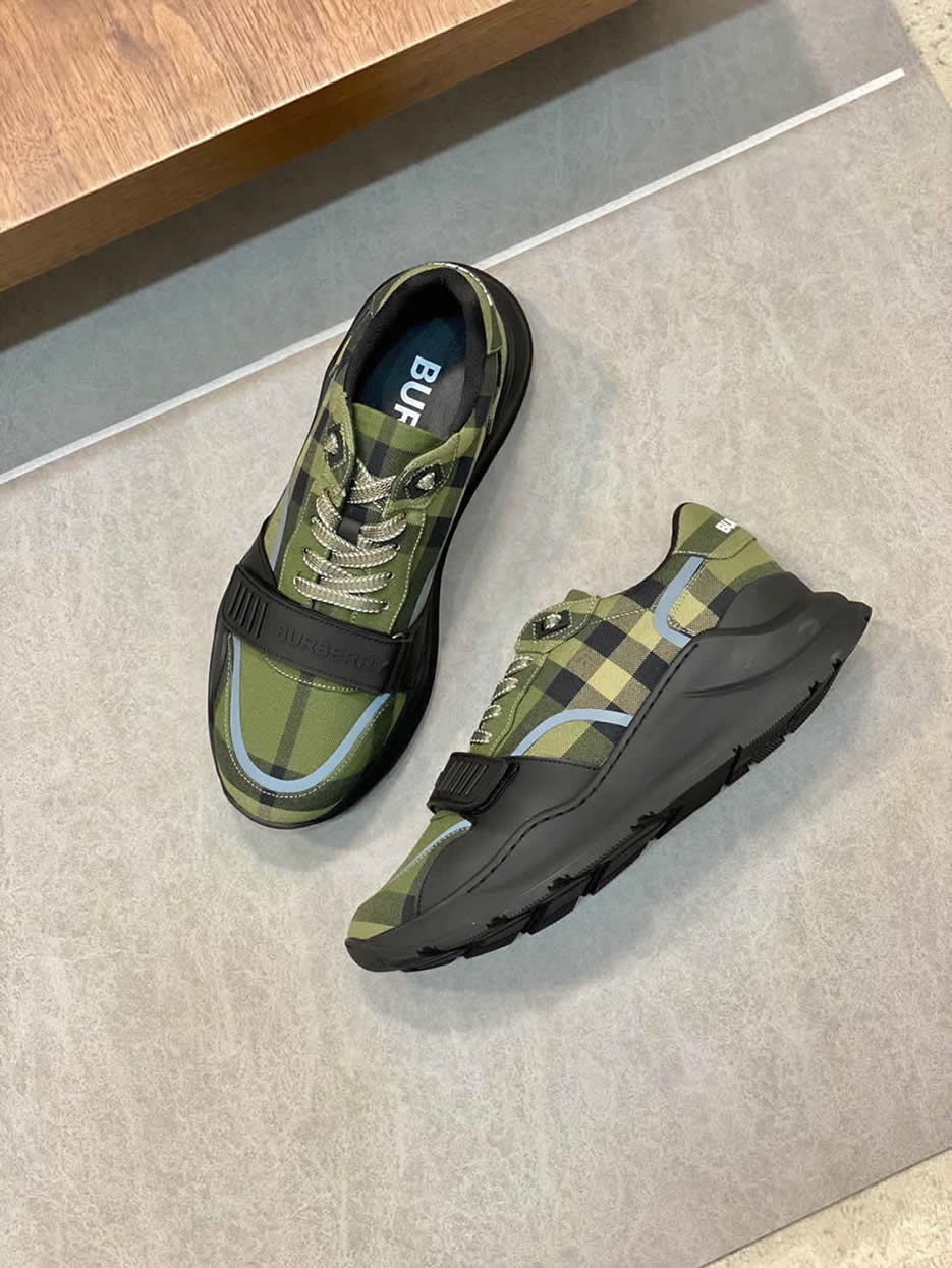バーバリー チェック コットン スニーカー ヴェール ミリテール shoes269 - 画像 (5)