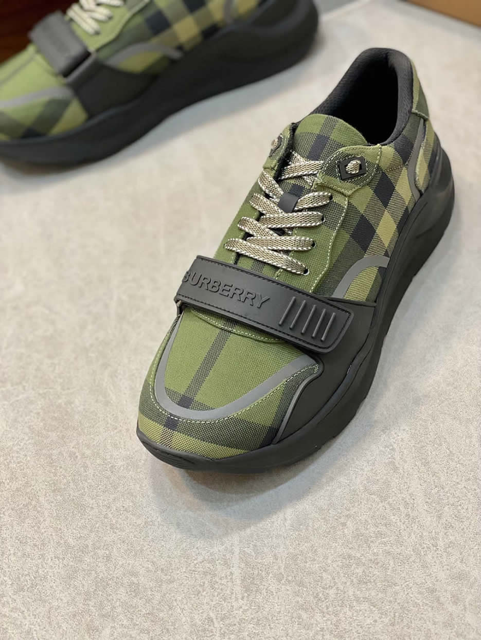 バーバリー チェック コットン スニーカー ヴェール ミリテール shoes269 - 画像 (6)