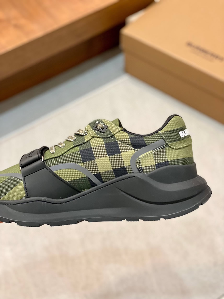 バーバリー チェック コットン スニーカー ヴェール ミリテール shoes269 - 画像 (9)