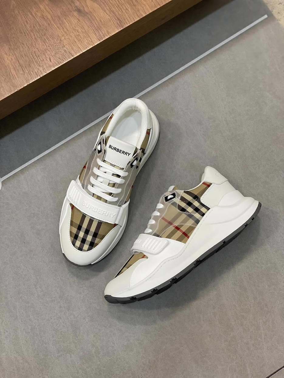 バーバリー ヴィンテージチェック&レザー スニーカー ブランク shoes270 - 画像 (5)