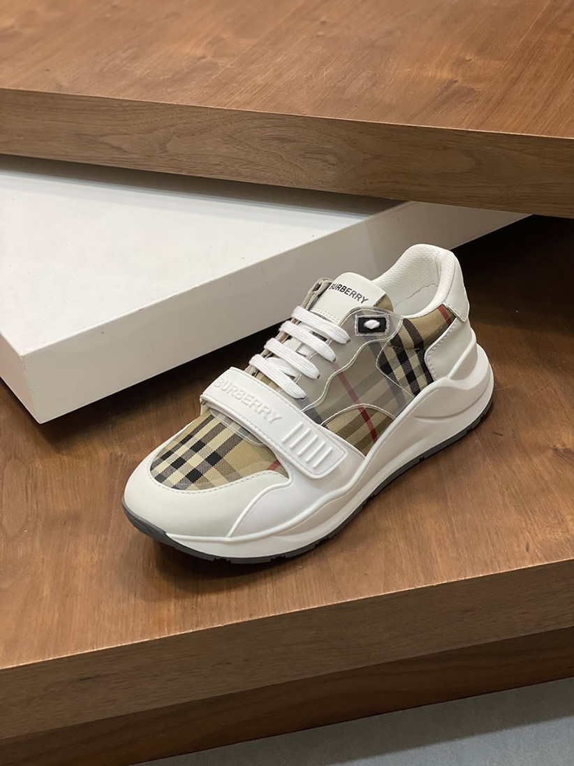 バーバリー ヴィンテージチェック&レザー スニーカー ブランク shoes270 - 画像 (6)