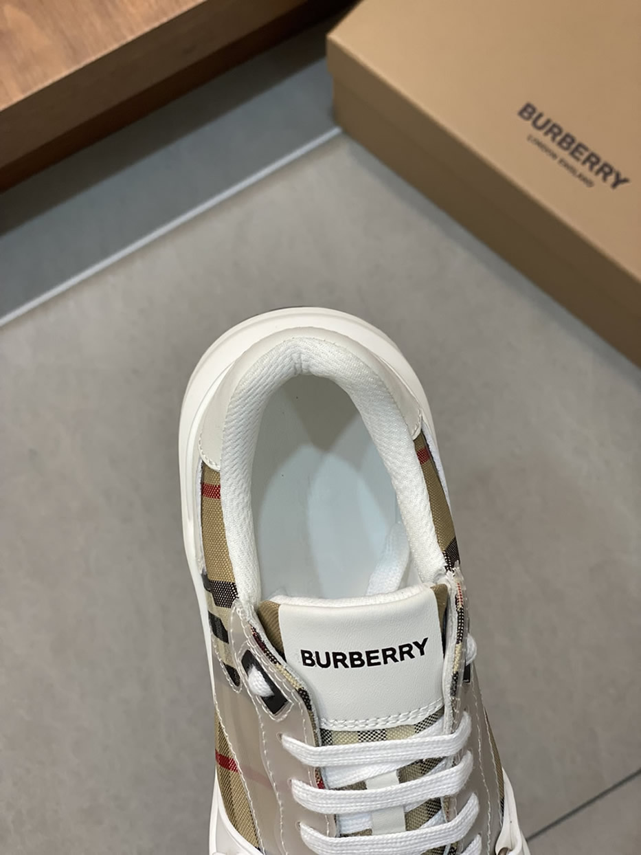 バーバリー ヴィンテージチェック&レザー スニーカー ブランク shoes270 - 画像 (7)
