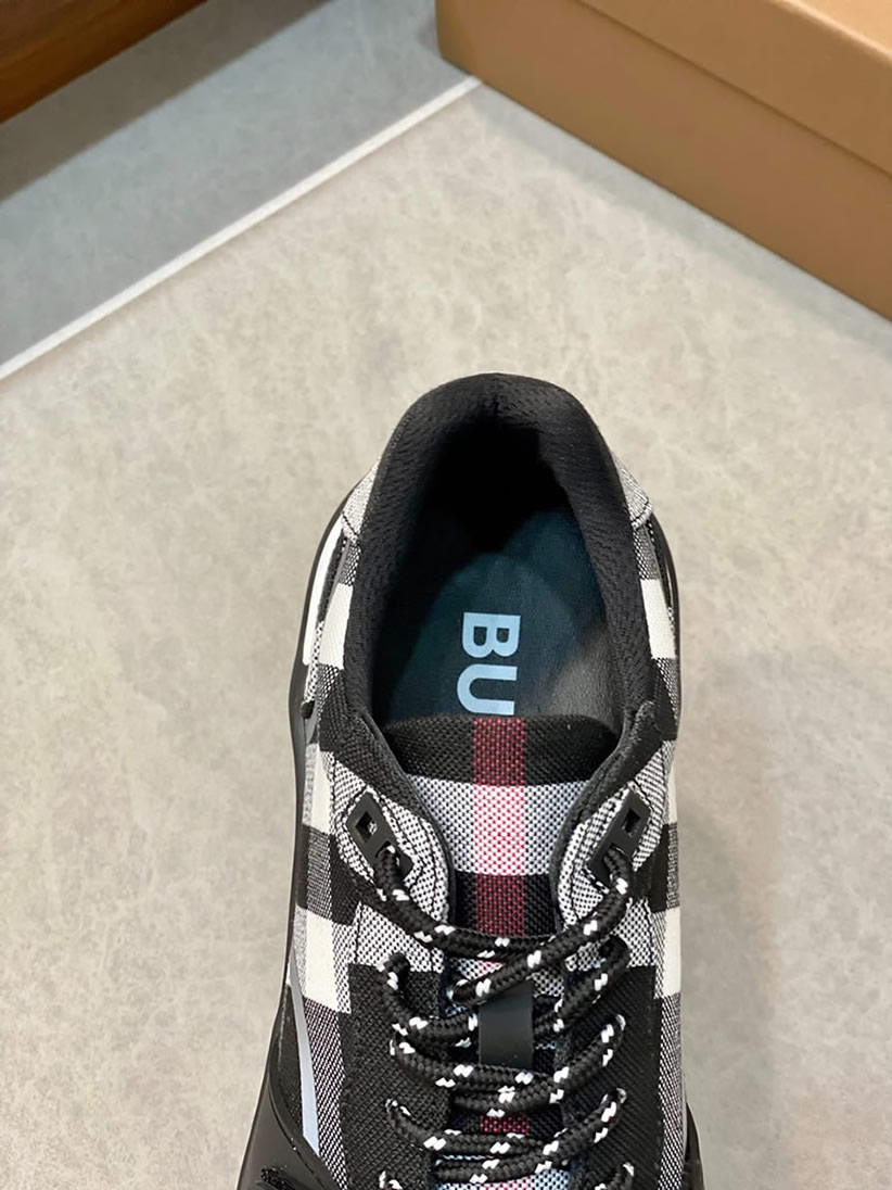 バーバリー チェック コットン スニーカー ノワール ブランク shoes271 - 画像 (7)