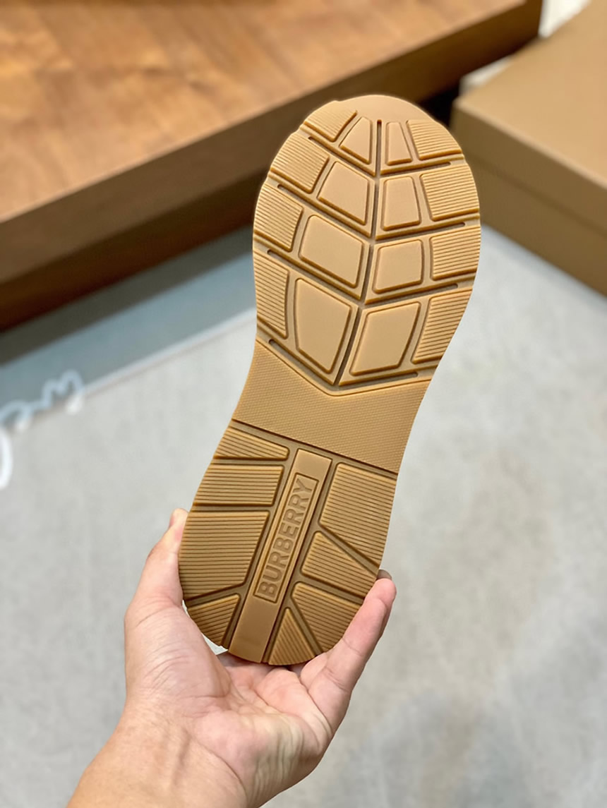 バーバリー チェック コットン スニーカー ノワール ブランク shoes271 - 画像 (9)