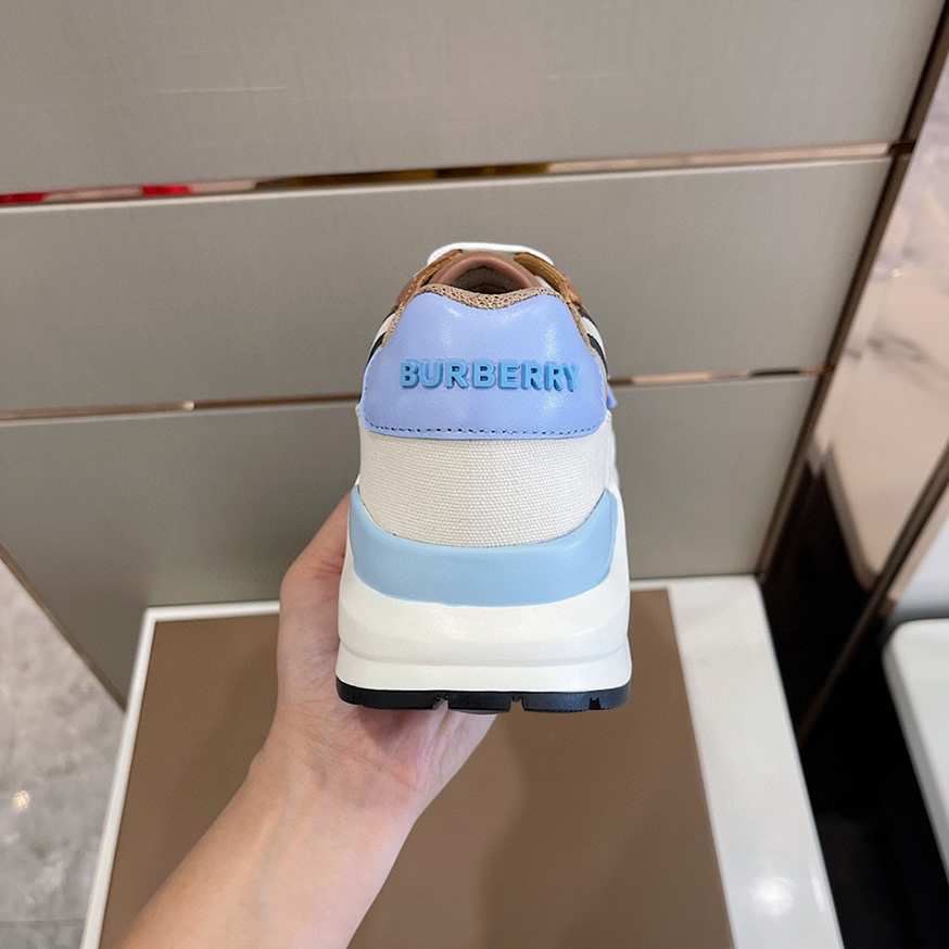 バーバリー スムース レザー&チェック スニーカー シエル shoes272 - 画像 (6)