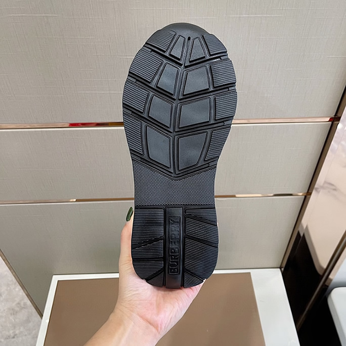 バーバリー スムース レザー&チェック スニーカー シエル shoes272 - 画像 (9)