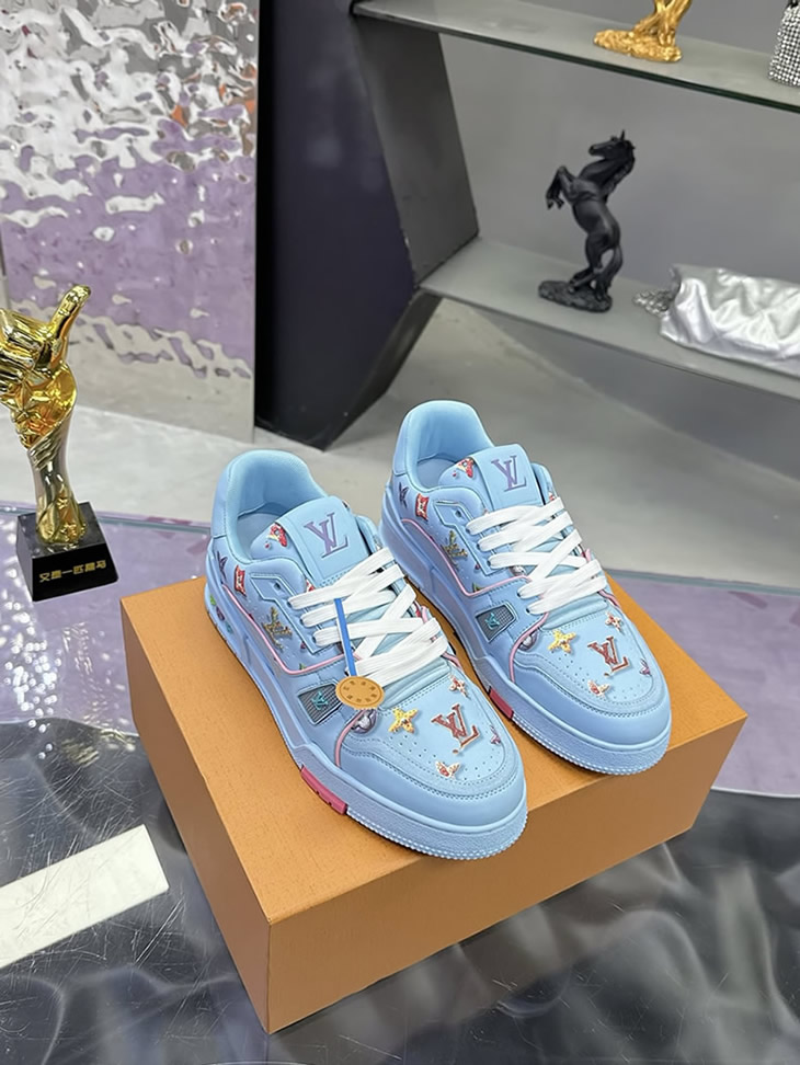 ルイ・ヴィトン LV トレイナー ライン スニーカー シエル shoes277 - 画像 (2)
