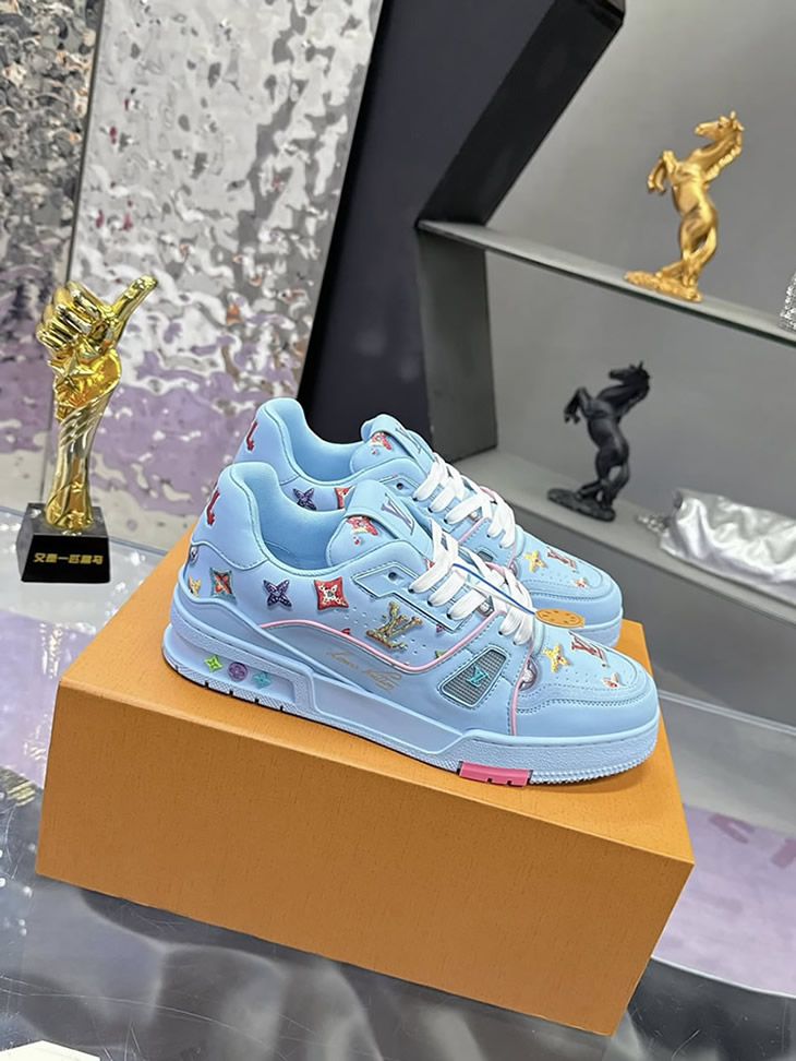 ルイ・ヴィトン LV トレイナー ライン スニーカー シエル shoes277 - 画像 (3)
