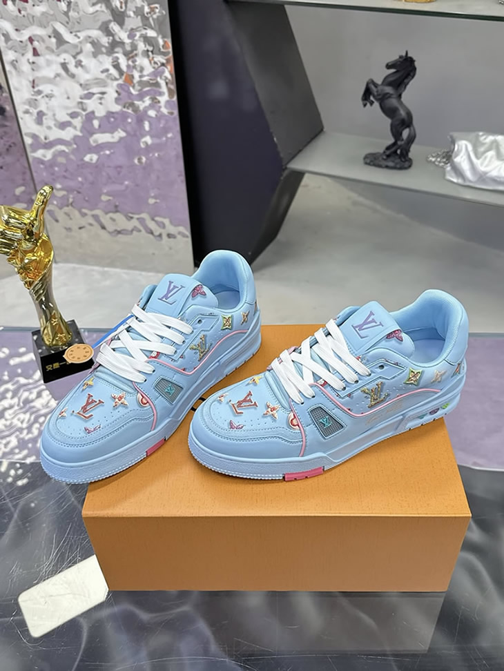 ルイ・ヴィトン LV トレイナー ライン スニーカー シエル shoes277