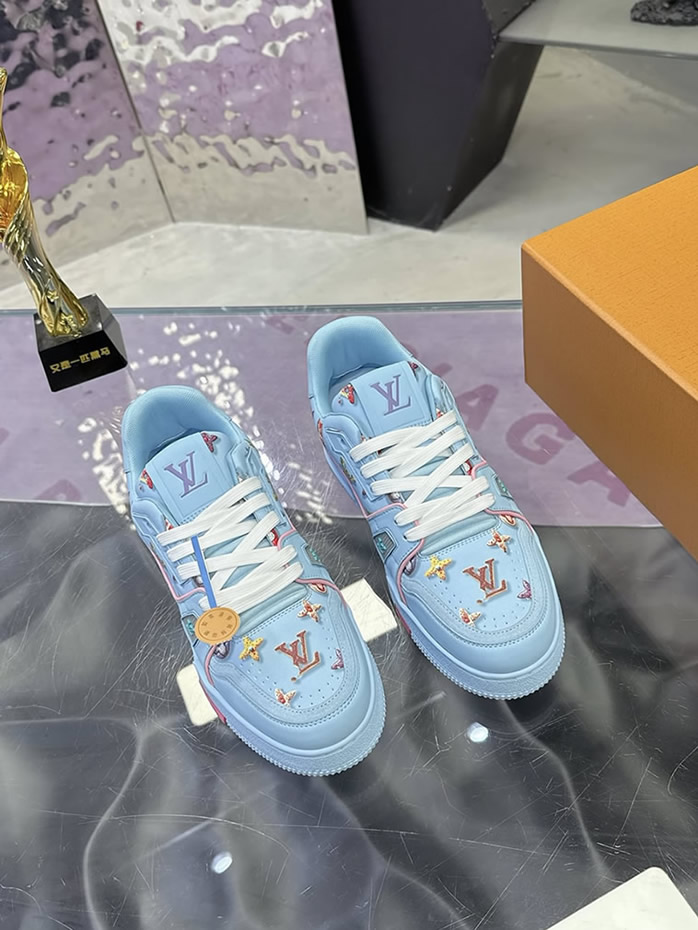 ルイ・ヴィトン LV トレイナー ライン スニーカー シエル shoes277 - 画像 (4)