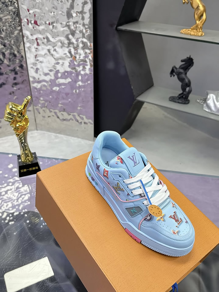 ルイ・ヴィトン LV トレイナー ライン スニーカー シエル shoes277 - 画像 (5)