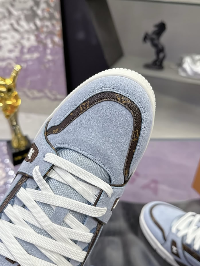 ルイ・ヴィトン LV トレイナー ライン スニーカー シエル マロン shoes279 - 画像 (6)