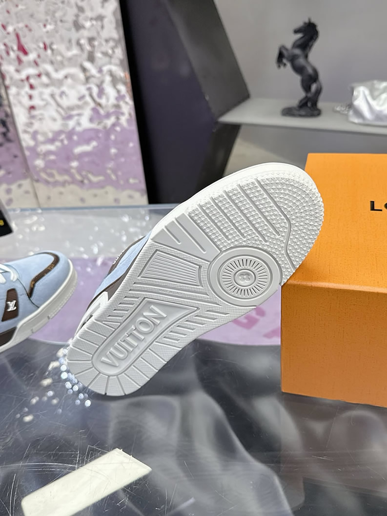 ルイ・ヴィトン LV トレイナー ライン スニーカー シエル マロン shoes279 - 画像 (8)