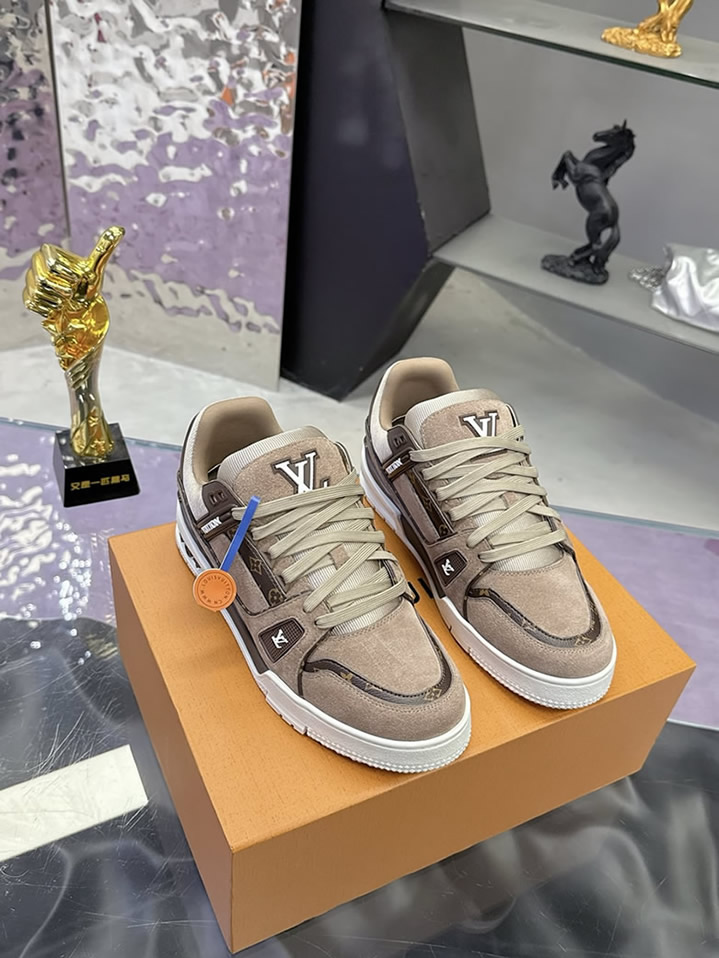 ルイ・ヴィトン LV トレイナー ライン スニーカー トープ マロン shoes280 - 画像 (2)