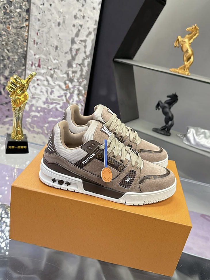ルイ・ヴィトン LV トレイナー ライン スニーカー トープ マロン shoes280 - 画像 (3)