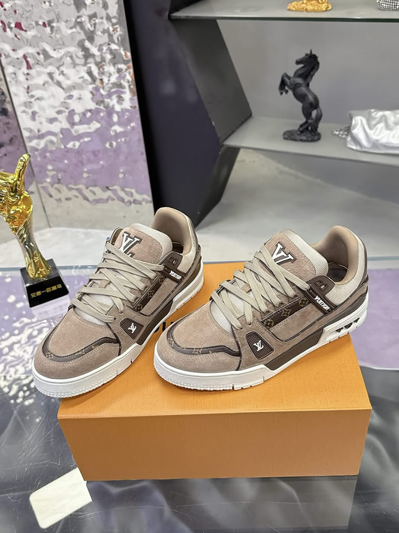 ルイ・ヴィトン LV トレイナー ライン スニーカー トープ マロン shoes280