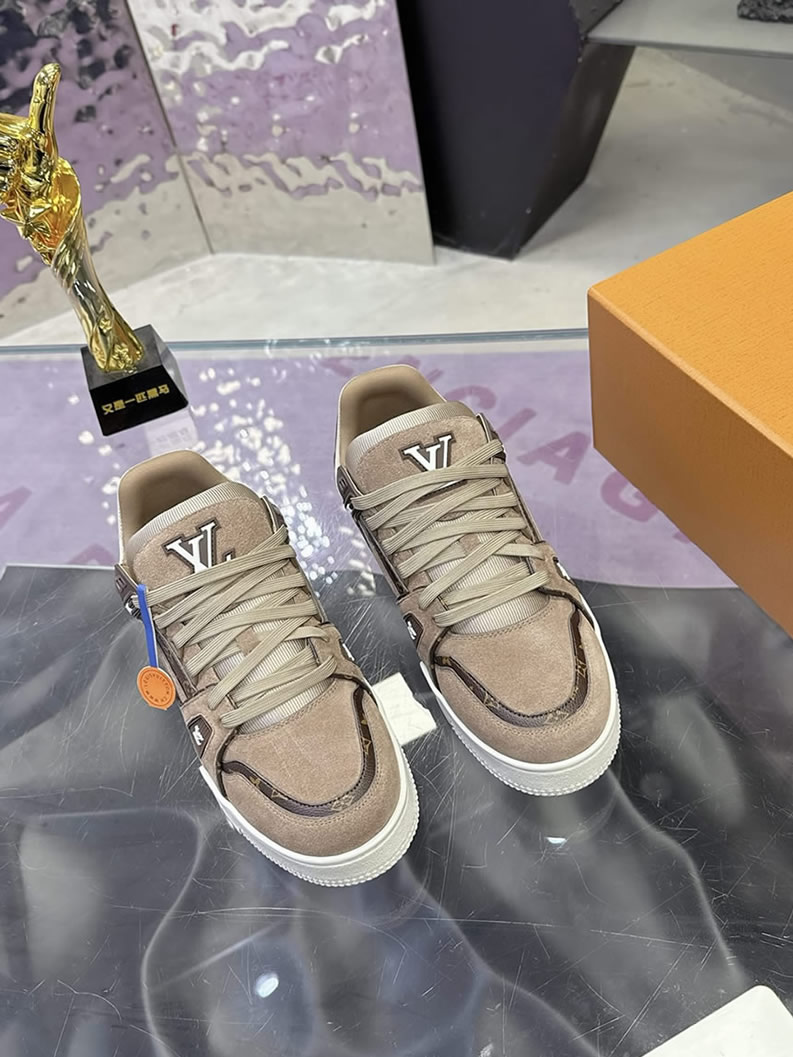 ルイ・ヴィトン LV トレイナー ライン スニーカー トープ マロン shoes280 - 画像 (4)