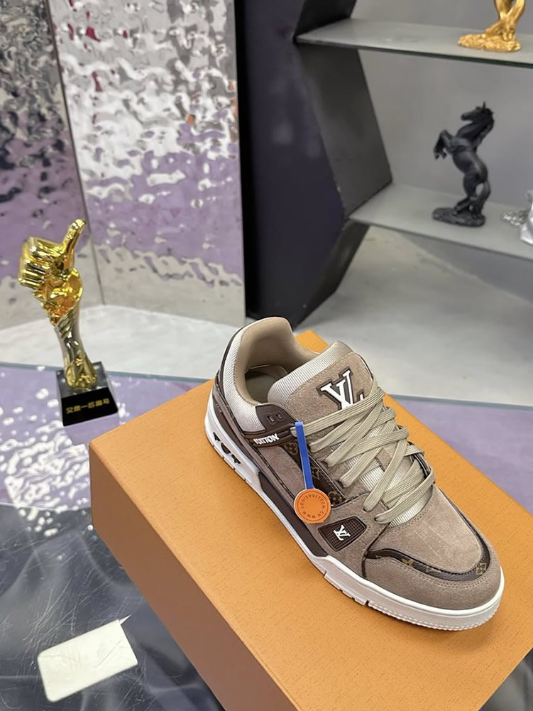 ルイ・ヴィトン LV トレイナー ライン スニーカー トープ マロン shoes280 - 画像 (5)