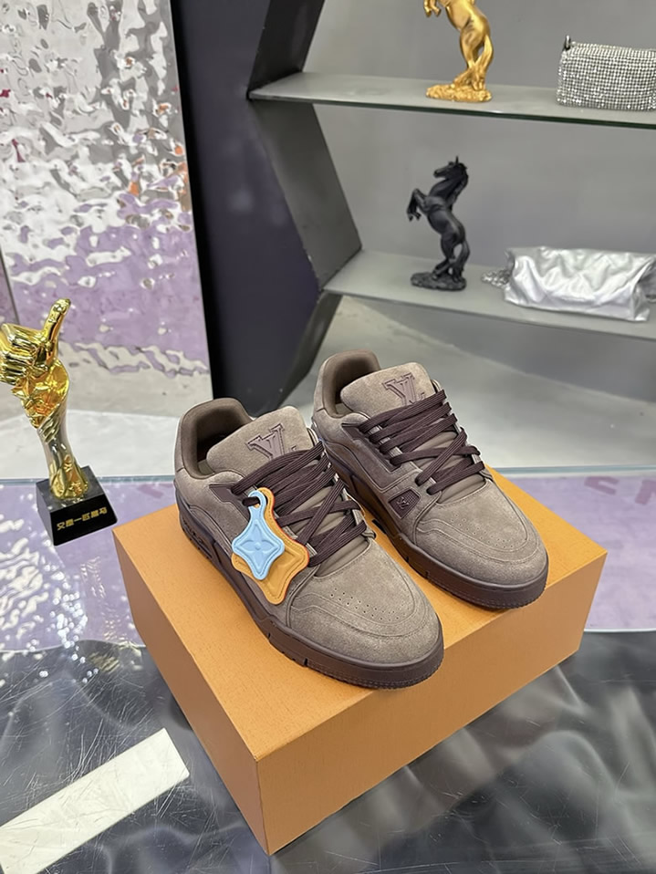 ルイ・ヴィトン LV トレイナー ライン スニーカー ショコラ shoes282 - 画像 (2)