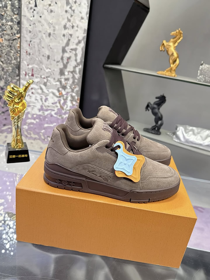 ルイ・ヴィトン LV トレイナー ライン スニーカー ショコラ shoes282 - 画像 (3)