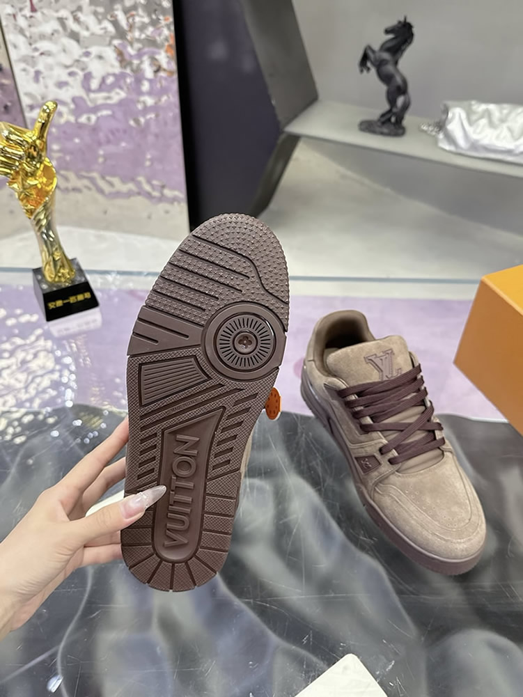 ルイ・ヴィトン LV トレイナー ライン スニーカー ショコラ shoes282 - 画像 (9)