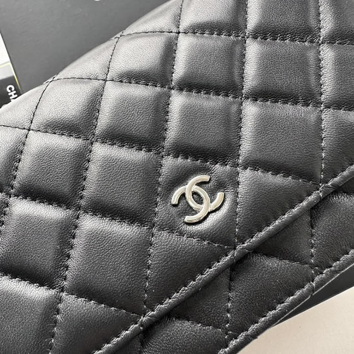 シャネル クラシック チェーンウォレット ラムスキン ブラック シルバー金具 CHAP0250 Y01295 94305 - 画像 (7)