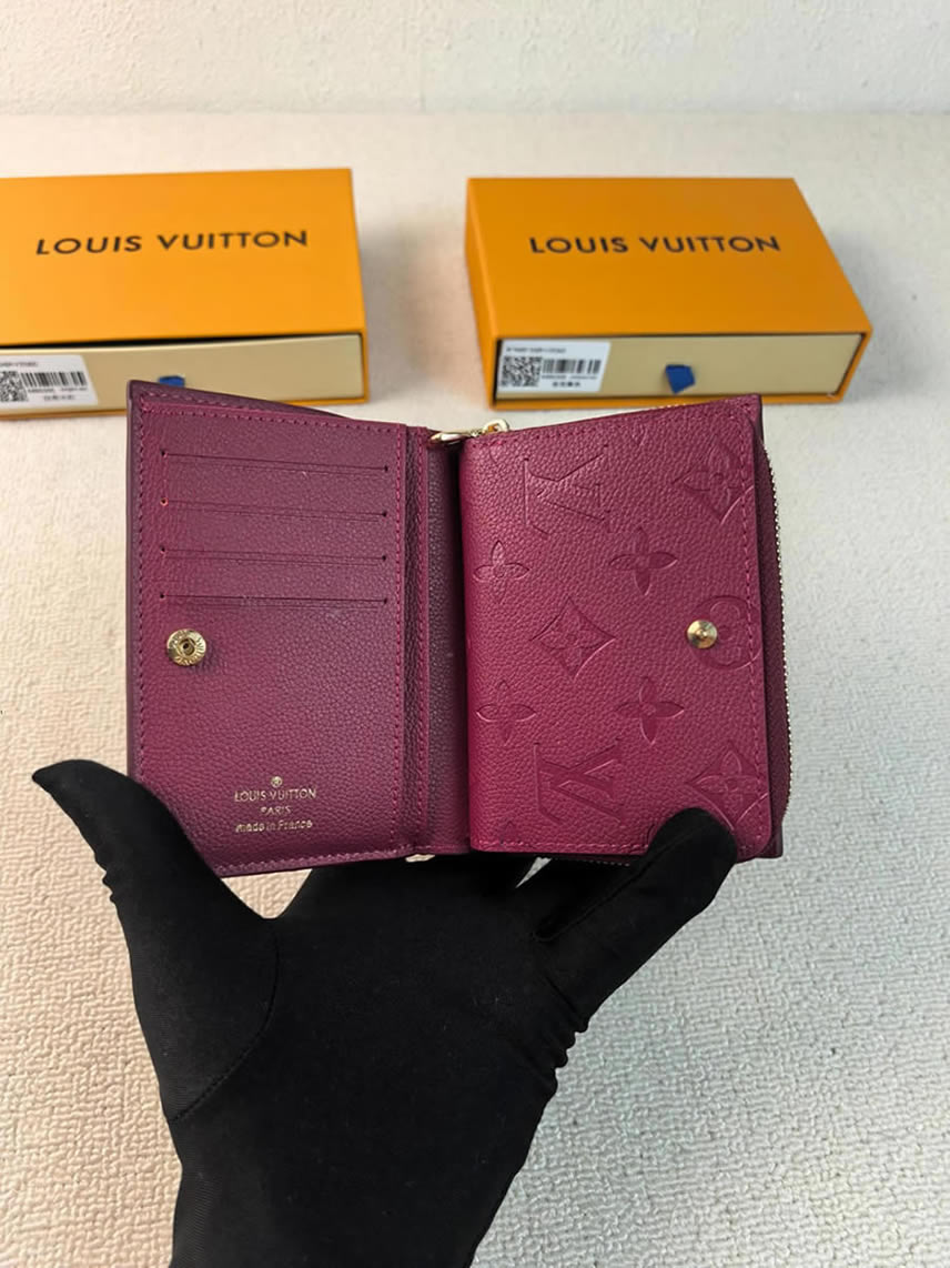 ルイヴィトン 財布 モノグラムアンプラント ポルトフォイユ・クレア ボルドー M86366 - 画像 (6)